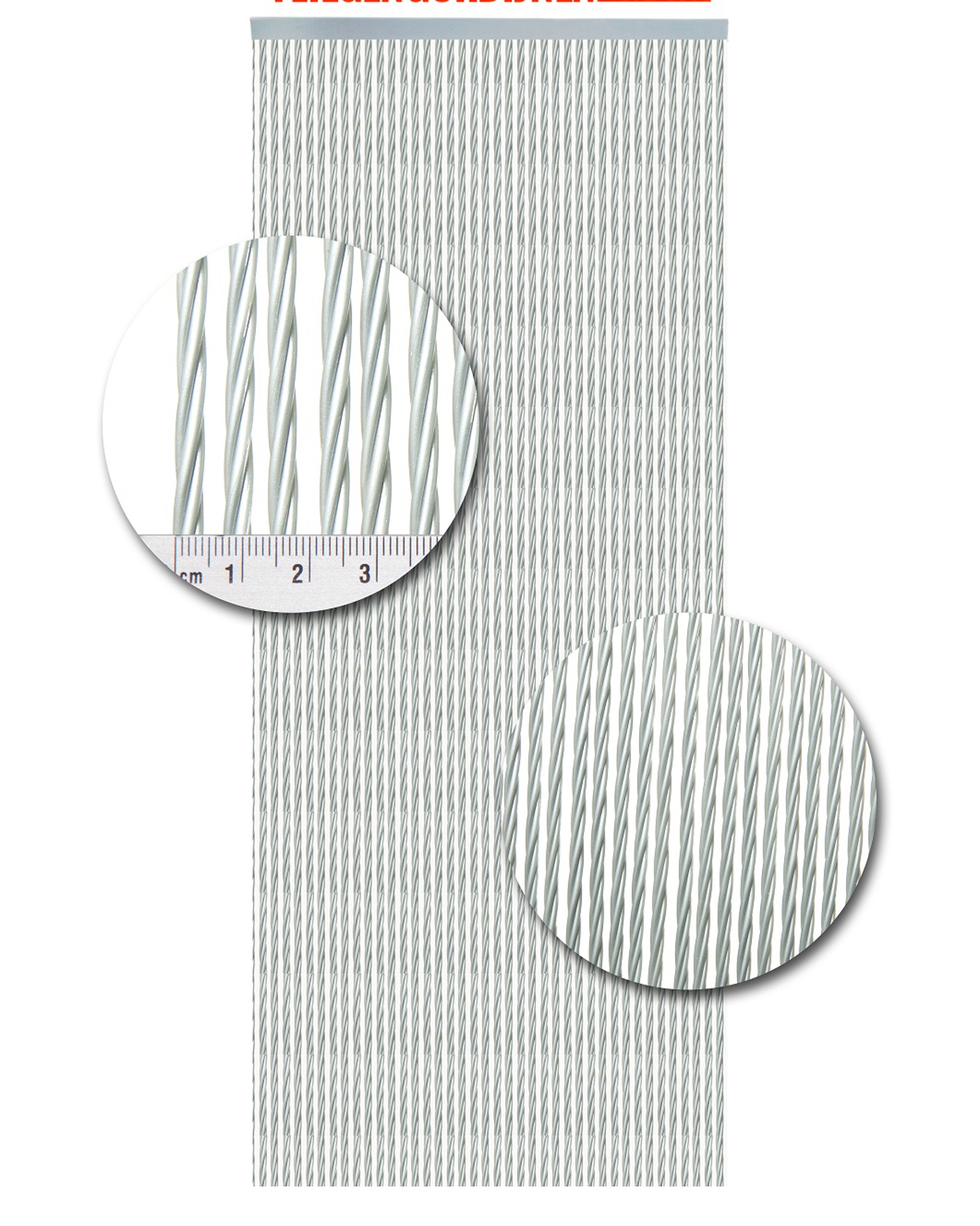 Vliegengordijn Kunststof Napoli Zilver - 100cm x 240cm