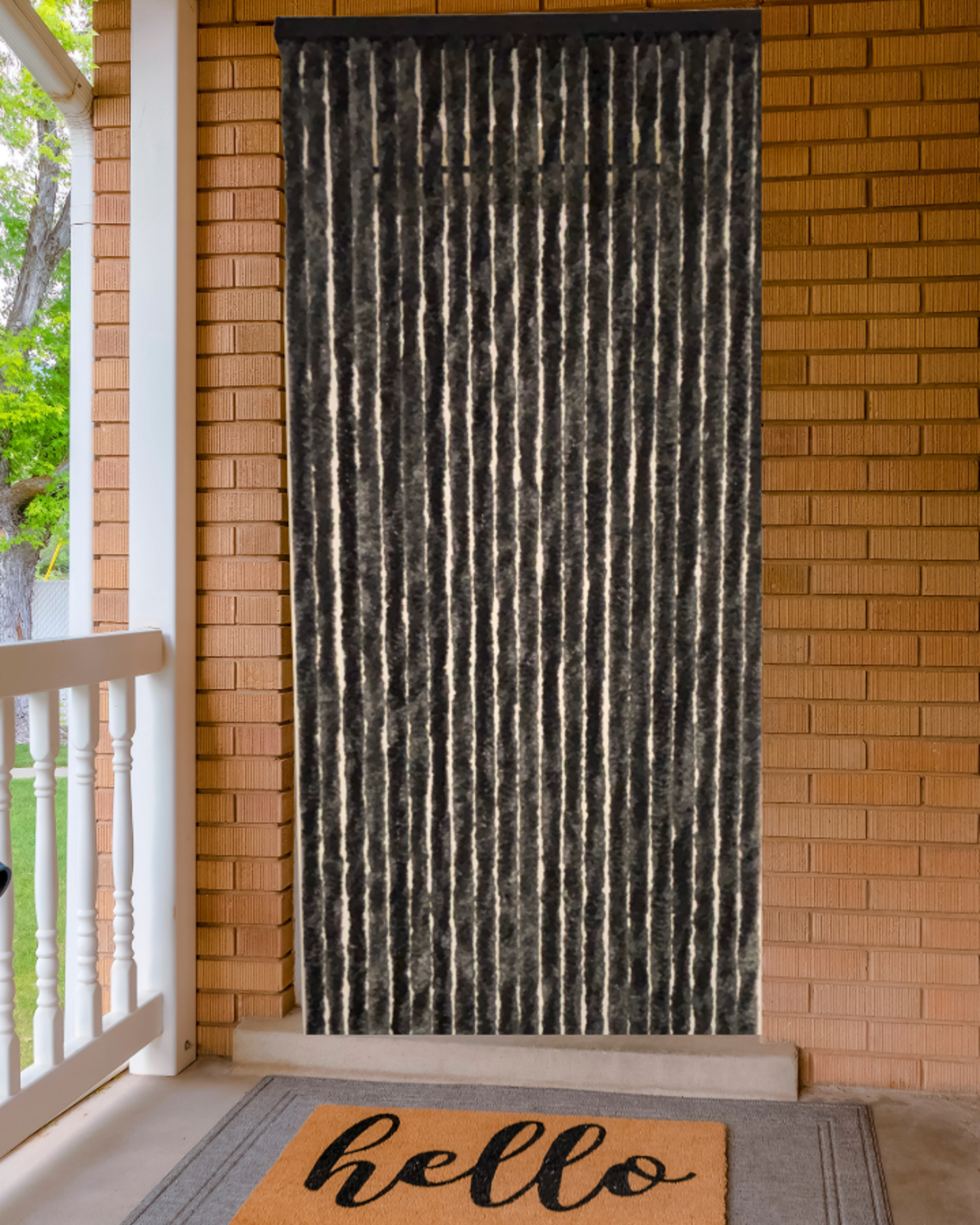 Vliegengordijn Kattenstaarten Antraciet - 90cm x 220cm