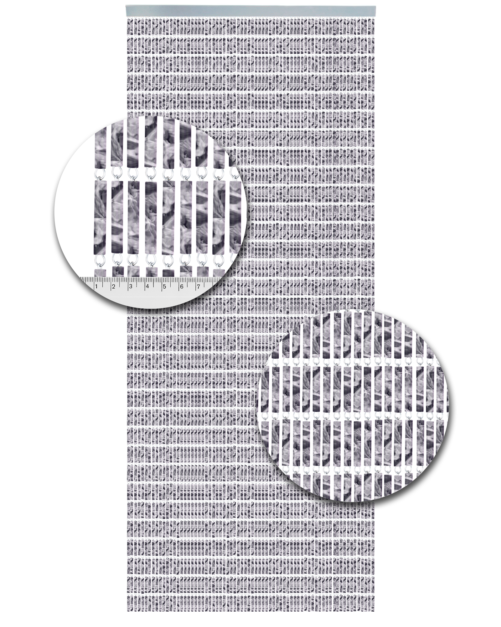 Vliegengordijn Hulzen Grijs gevlekt - 90cm x 210cm