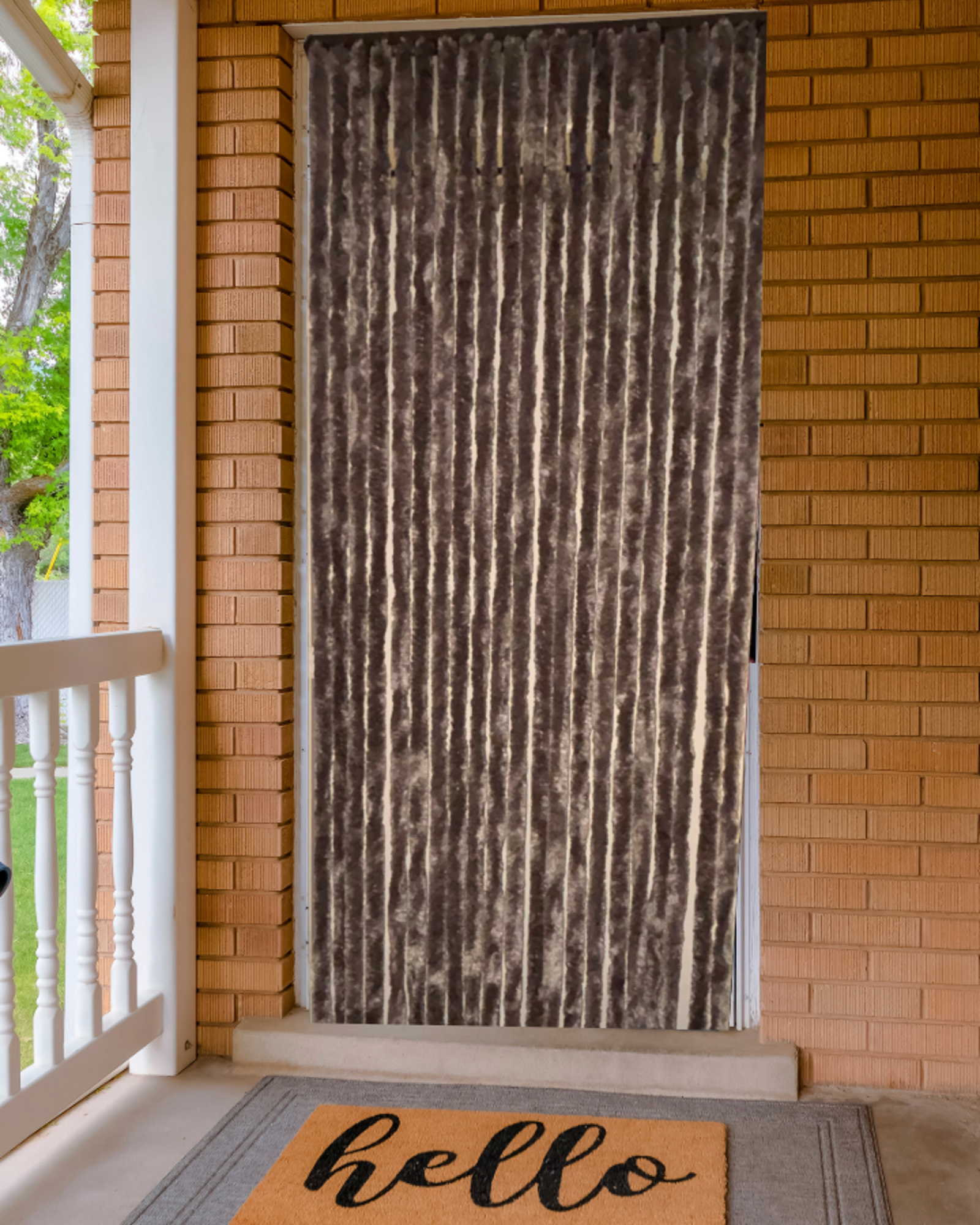 Vliegengordijn Kattenstaarten Taupe - 90cm x 220cm
