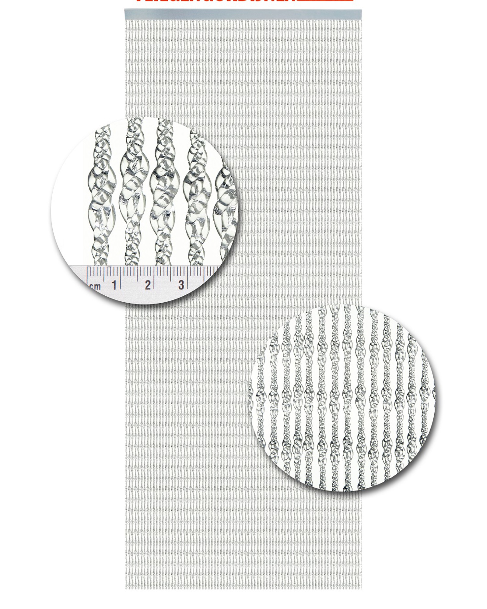 Vliegengordijn Kunststof Pisa Transparant - 92cm x 210cm