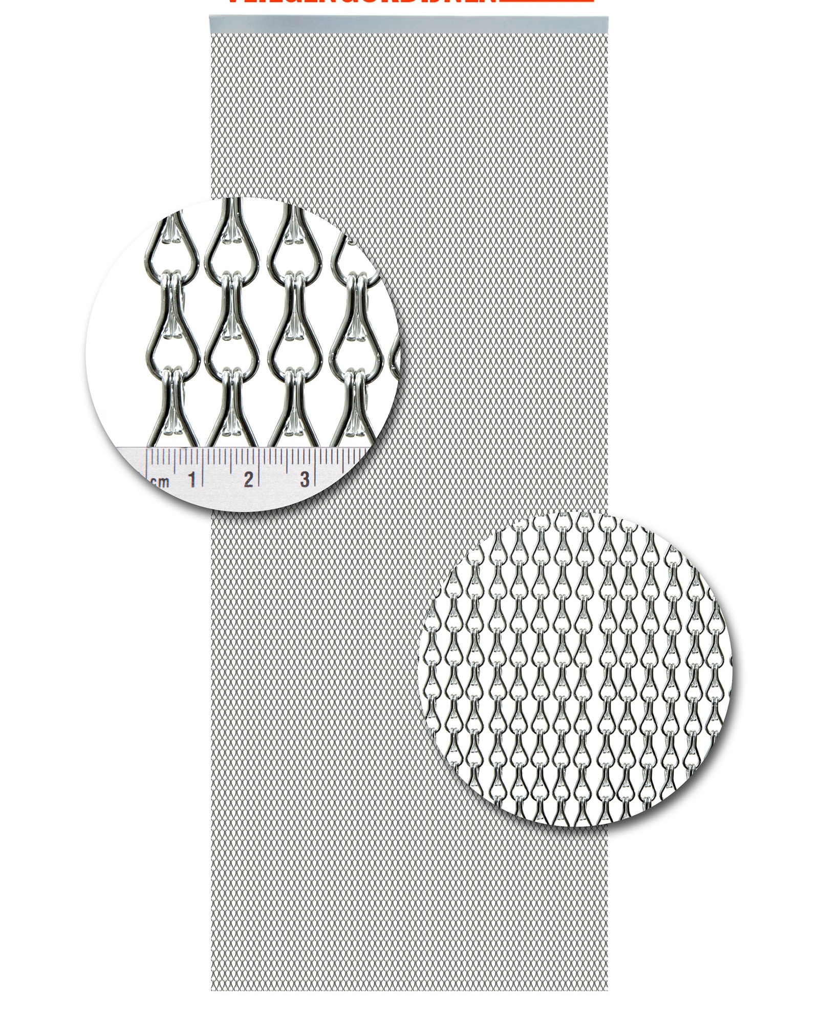 Vliegengordijn Aluminium Mini Zilver - 90cm x 210cm