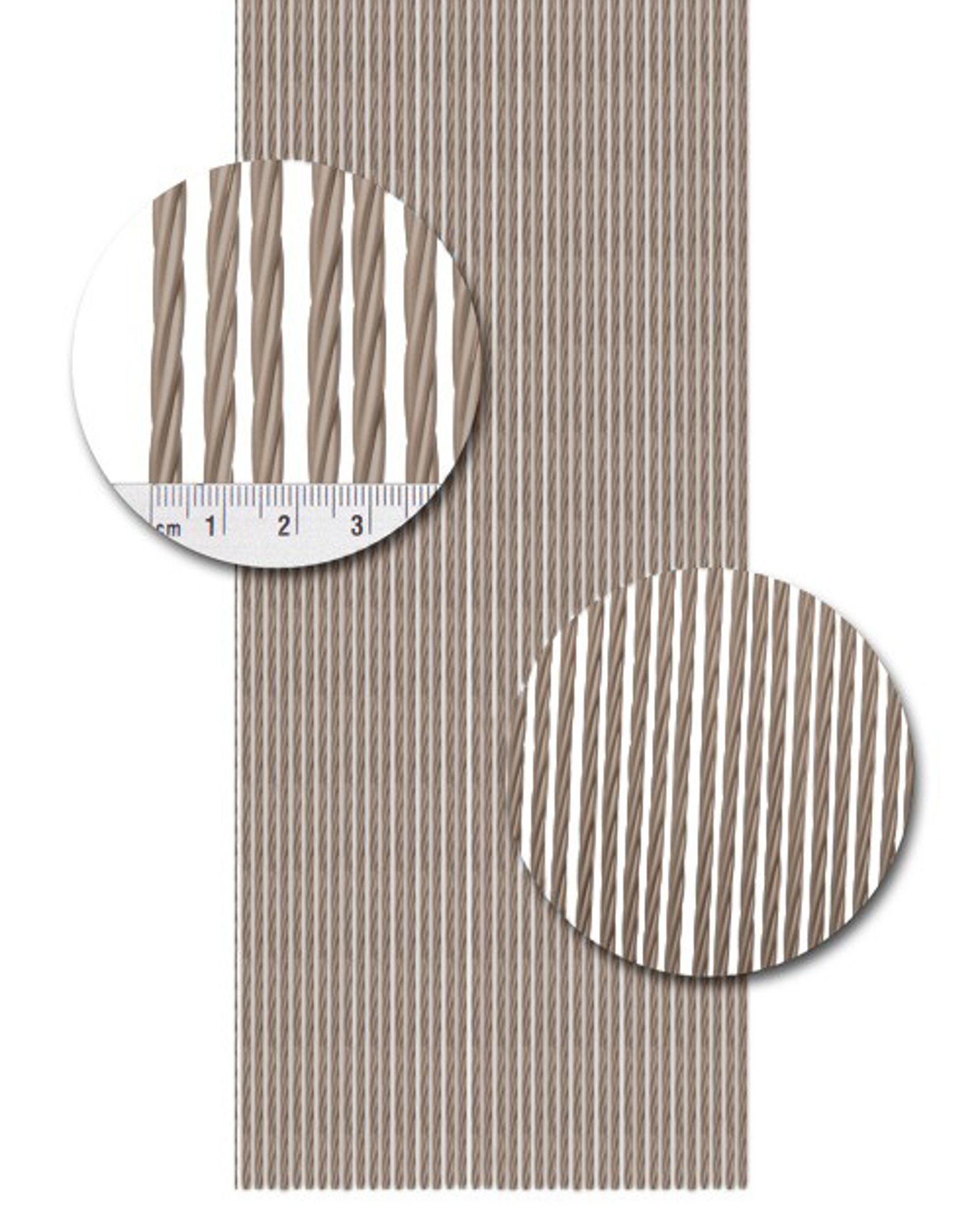 Vliegengordijnen Expert Vliegengordijn Kunststof Napoli Taupe - 92cm x 210cm