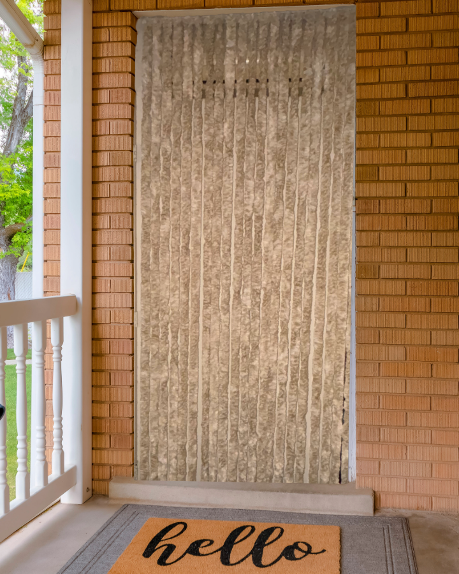 Vliegengordijn Kattenstaarten Beige gemeleerd - 90cm x 220cm