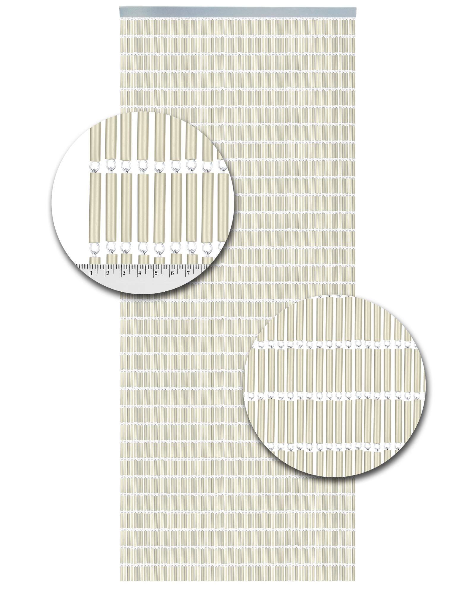 Vliegengordijn Hulzen Crème - 90cm x 210cm