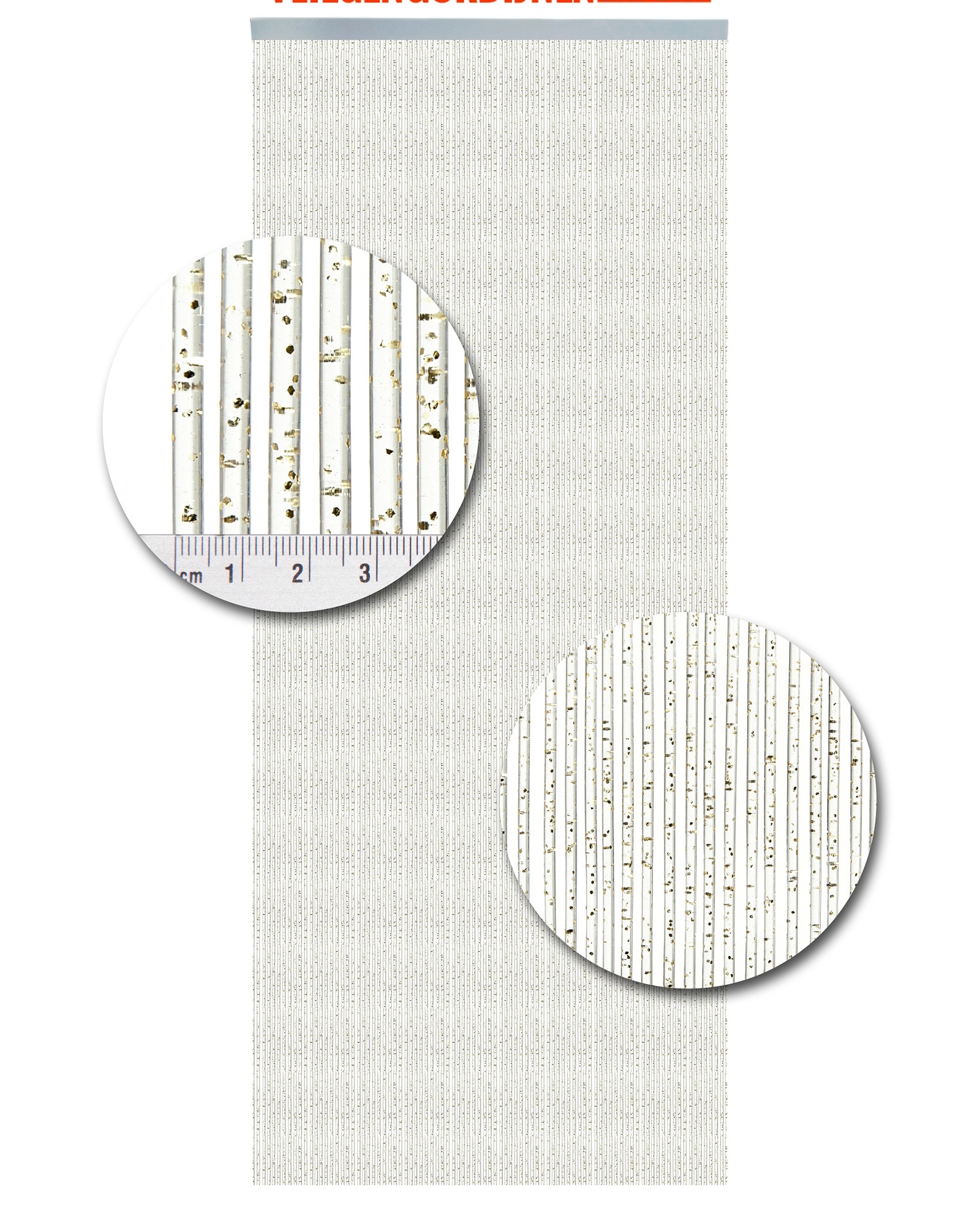 Vliegengordijn Kunststof Como Glitter Goud - 92cm x 210cm