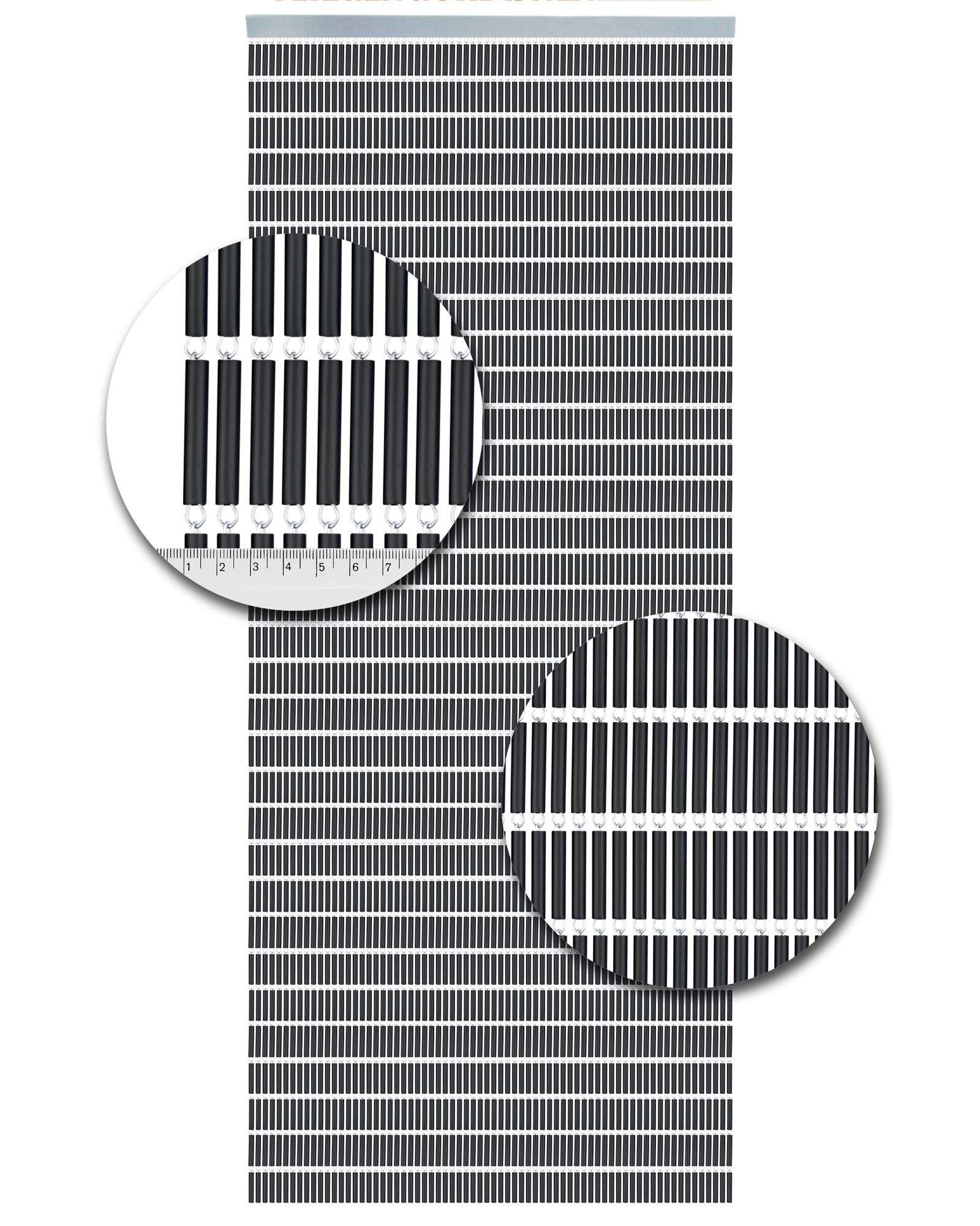 Vliegengordijn Hulzen Antraciet - 90cm x 210cm