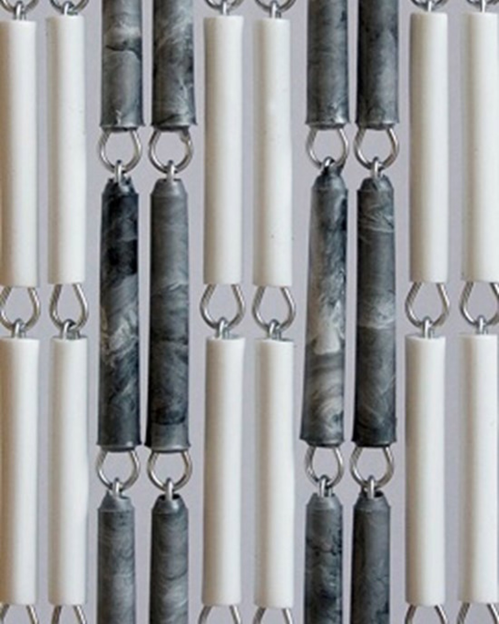 Vliegengordijn Hulzen Wit-Grijsgevlamd - 90cm x 210cm