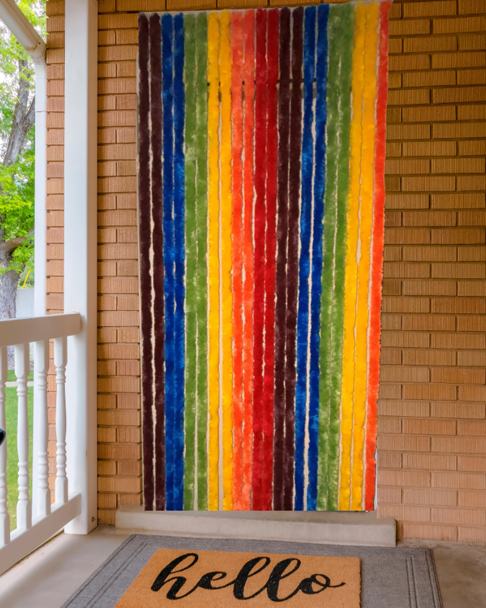 Vliegengordijn Kattenstaarten Regenboog - 100cm x 230cm