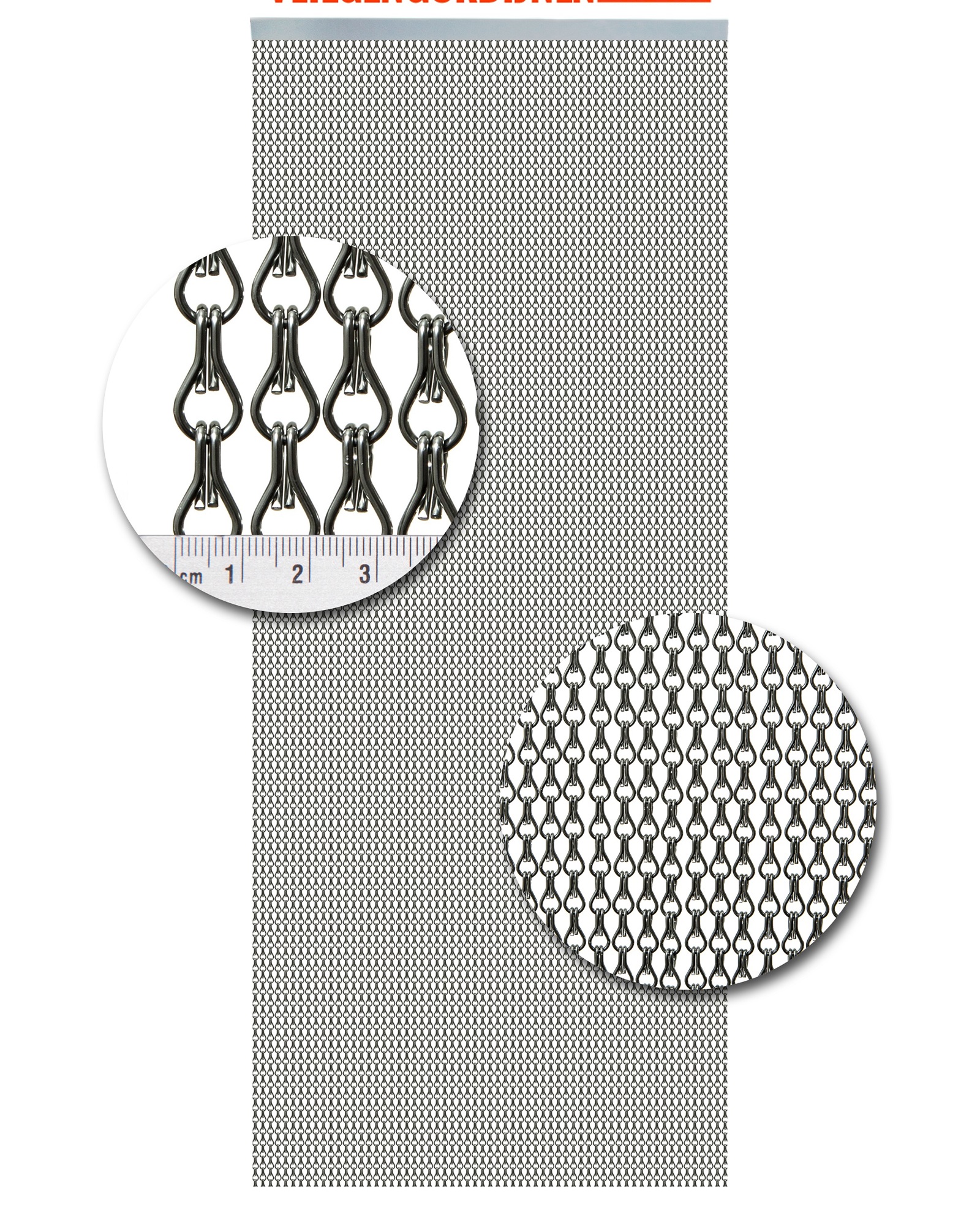 Vliegengordijn Aluminium Antraciet - 90cm x 210cm