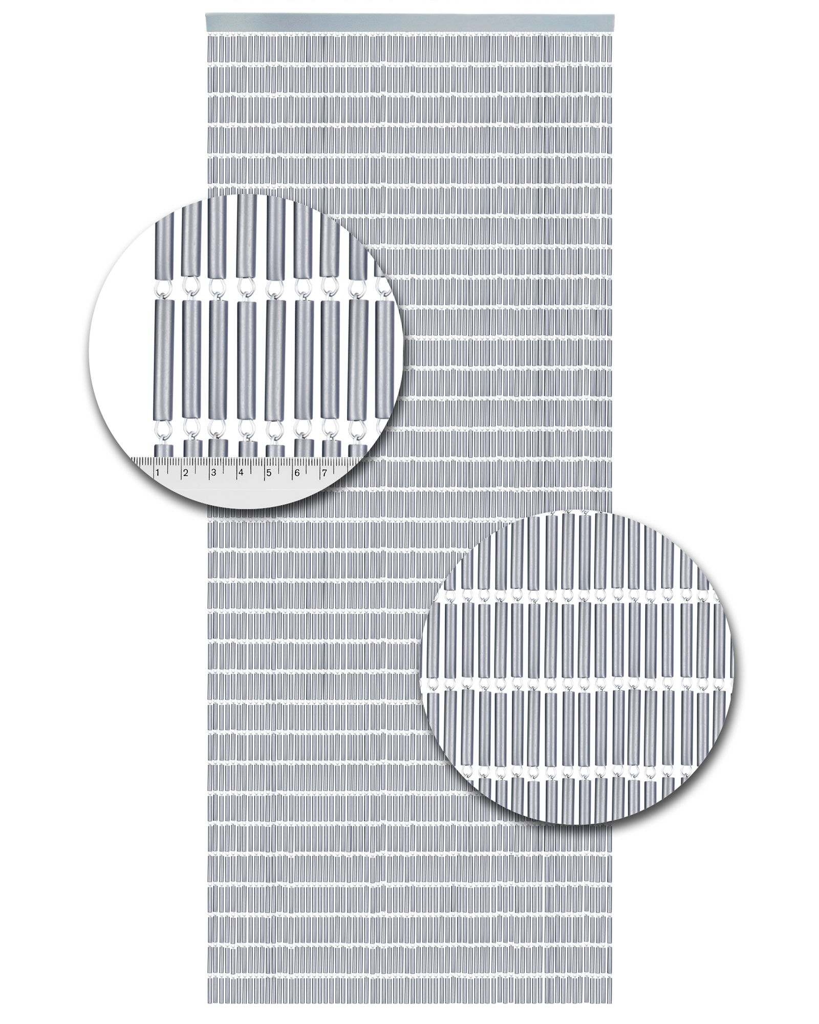Vliegengordijn Hulzen Zilver - 100cm x 240cm