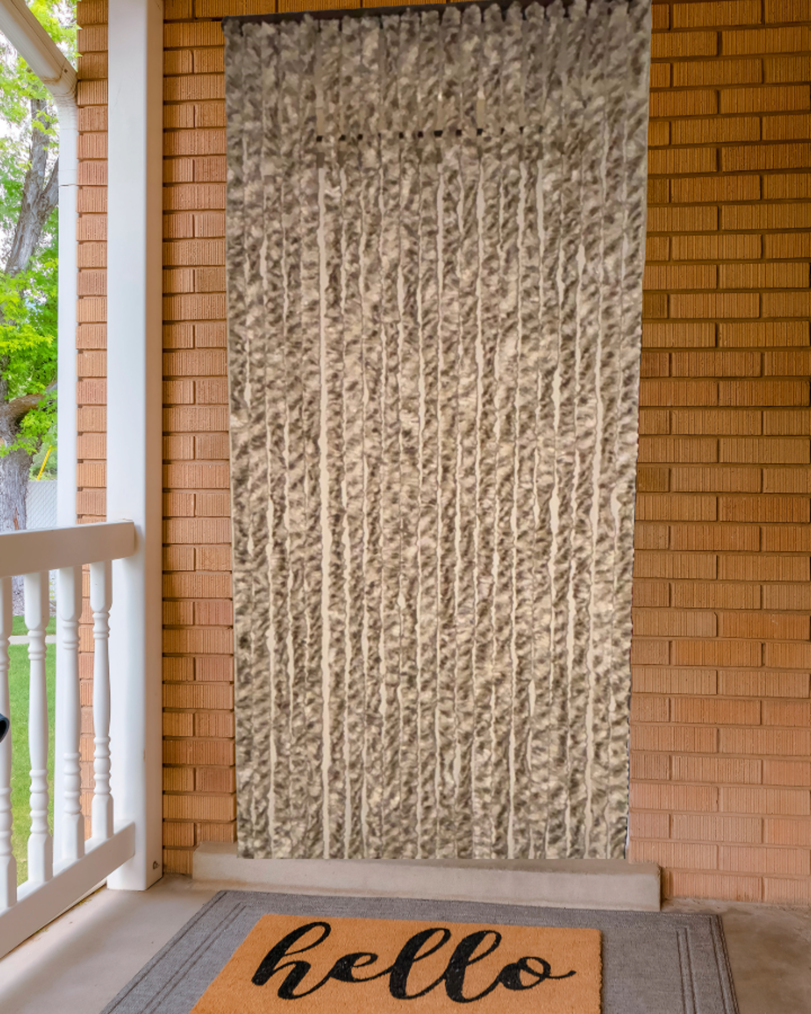Vliegengordijn Kattenstaarten Taupe Beige Bruin - 90cm x 220cm